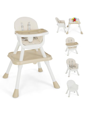 COSTWAY 6-in-1 Hochstuhl in Beige