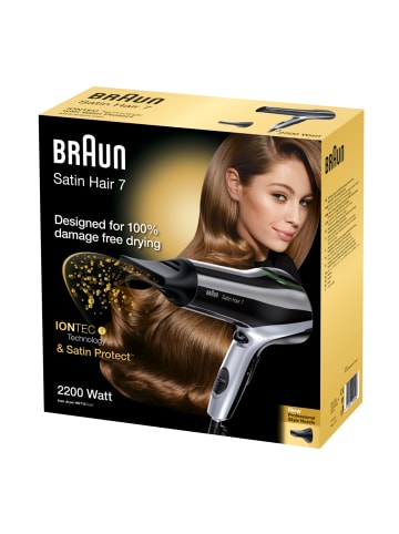 Braun Haartrockner "Satin Hair 7 HD 710 solo" in Schwarz