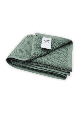Framsohn 2er Set: Zwirnfrottier BIO Duschtuch "OCEAN" in Pinie -(L) 150 x (B) 75 cm