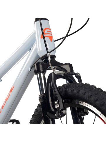 S'COOL Kinderfahrrad - Xroc 20 Zoll 6-Gang | ab 6 Jahre - Sky Grey/Neon Orange