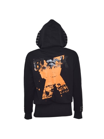 Roberto Geissini X Hoodie Schwarz Orange