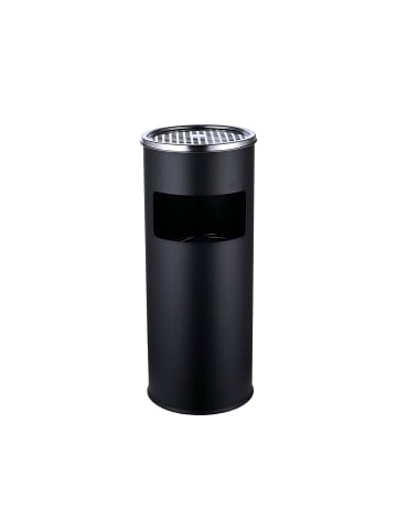 relaxdays Standaschenbecher in Schwarz/ Silber – (H)60,5 x Ø24 cm