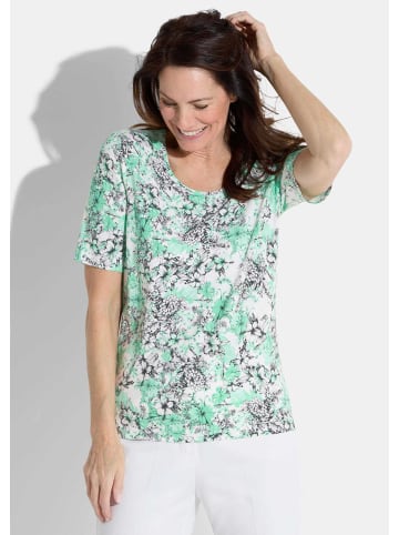 GOLDNER Kurzgröße:  Shirt Shirt in weiß / mint / schwarz