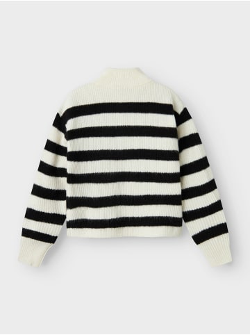 name it Strickpullover hoher Kragen Reißverschluss Regular in Weiß