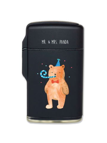 Mr. & Mrs. Panda Feuerzeug Bär Geburtstag ohne Spruch in Schwarz