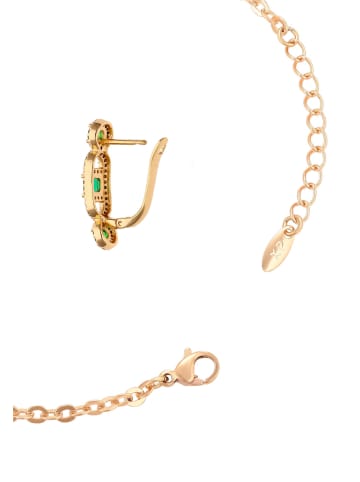 faina Women Jewelry Set in rose gold green