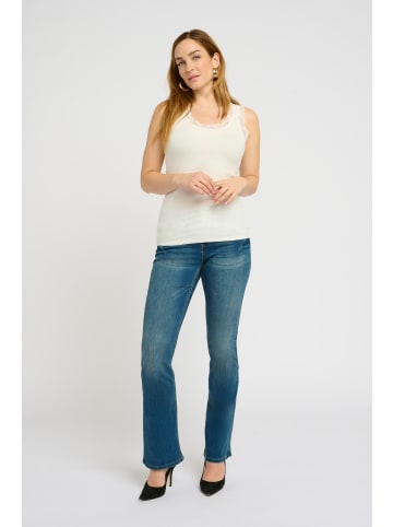 Cream Jerseytop Vanessa Slim fit in Chalk