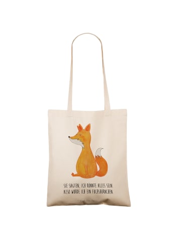 Mr. & Mrs. Panda Tasche Einhorn Fuchs mit Spruch in Creme