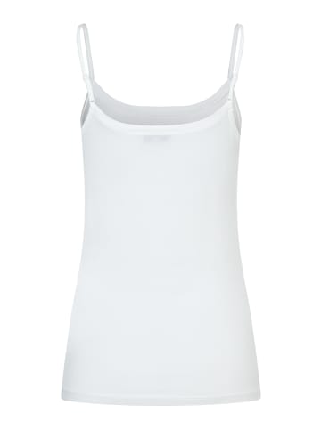 More & More schmales Basic-Top, Spaghettiträger in offwhite