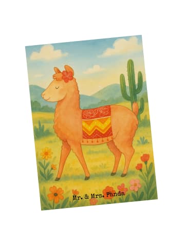 Mr. & Mrs. Panda bildkarte Alpaka Stolz Design ohne Spruch in Weiß