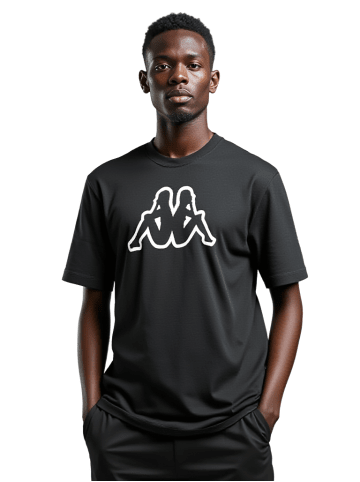 Kappa Kappa T-Shirt Logo Cromen S_Schwarz
