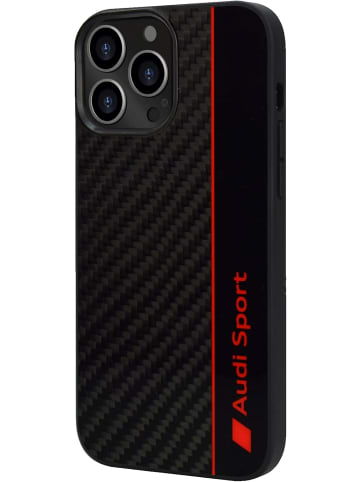 Audi Sport Handyhülle iPhone 16 Plus Stoßabsorbierende Hülle schwarz Carbon