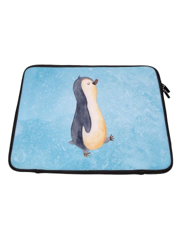 Mr. & Mrs. Panda Notebook Tasche Pinguin marschieren ohne Spruch in Eisblau