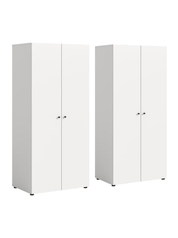 ebuy24 Kleiderschrank Darwin Weiß 160 x 51 cm