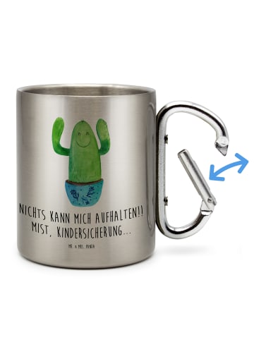 Mr. & Mrs. Panda Kaffeetasse Kaktus Happy mit Spruch in Silber