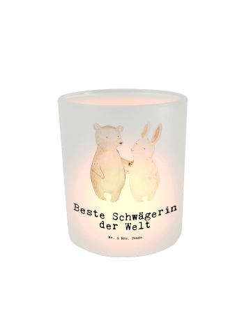 Mr. & Mrs. Panda Teelichthalter Hase Beste Schwägerin der Welt m... in Transparent
