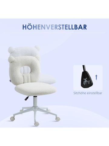 HOMCOM Bürostuhl in Weiß 50L x 56B x 90H cm
