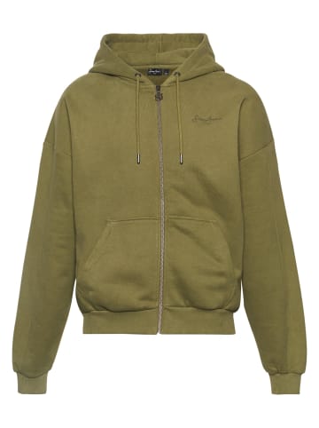 Sean John Zip-Kapuzenpullover in olive