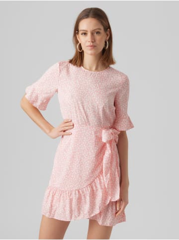 Vero Moda Kurzes Mini Wickel Kleid VMHENNA in Pink