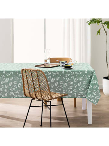 Douceur d’Intérieur Rechteckige Tischdecke NAYA SAUGE in Grün, (B) 145 x (H) 0,2 x (L) 240 cm