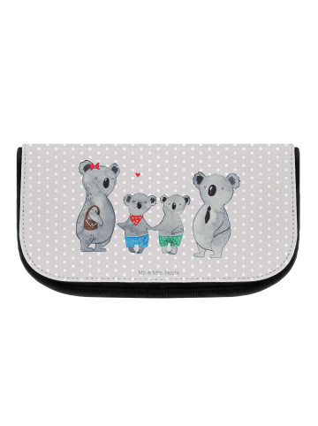 Mr. & Mrs. Panda Kosmetiktasche Koala Familie zwei ohne Spruch in Grau Pastell