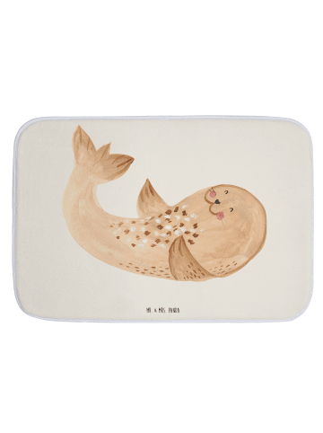 Mr. & Mrs. Panda Badematte Robbe Liegen ohne Spruch in Weiß