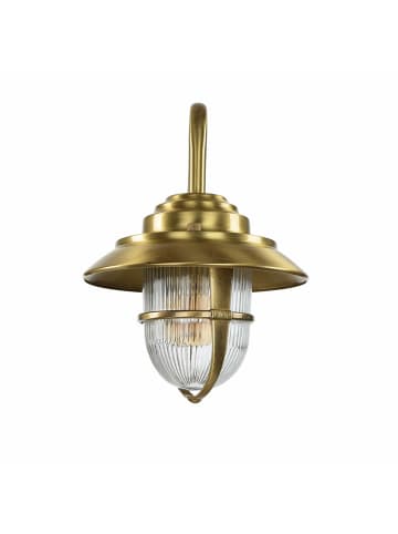 Licht-Erlebnisse Außen Wandlampe (B)21 x (H)29 cm in MessingMessing