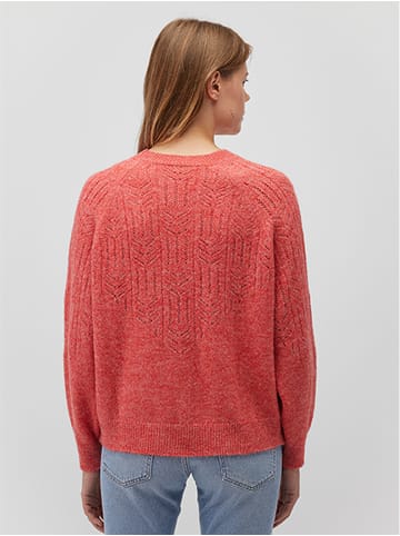 Mavi Jeans Strickpullover Regular Fit Rundhals Soft Strickmuster in Rot