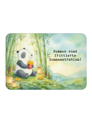 Mr. & Mrs. Panda Kühlschrankmagnet Panda beflügelt Pommes Design... in Weiß