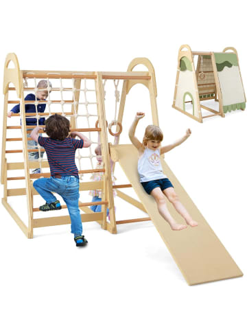 COSTWAY 6 in 1 Kletterspielzeug Set in Beige