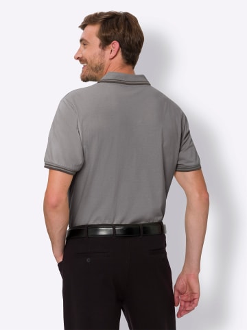 Sieh an! Kurzarm-Poloshirt in grau