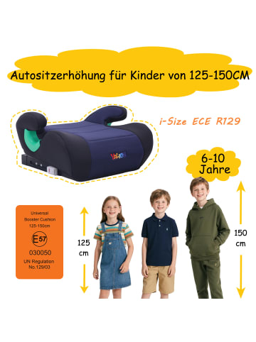 Yalion YALION Kindersitzerhöhung mit ISOFIX – ECE R129 (i-Size)Autositzerhöhung 