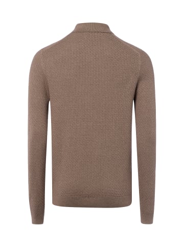 Roy Robson Strick-Poloshirt in taupe - 0001