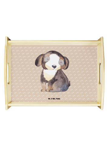 Mr. & Mrs. Panda Servierplatte Holz Hund Entspannen ohne Spruch in Hundeglück