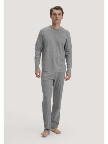 Hessnatur Hessnatur Pyjama PURE COTTON aus reiner Bio-Baumwolle in grau