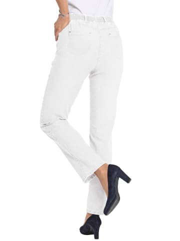 GOLDNER Bequeme Jeansschlupfhose mit Dehnbund in weiß