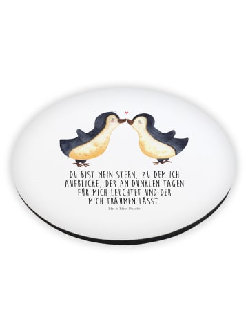 Mr. & Mrs. Panda magnet holz Pinguin Liebe mit Spruch in Weiß