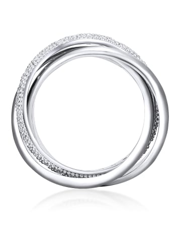 Lulu & Jane Ring Messing Zirkonia in silber