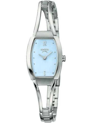 Boccia Uhr in Hellblau