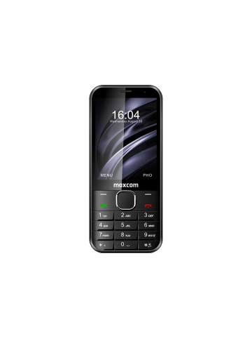 Maxcom 4G Kompaktes Mobiltelefon mit 3,2 Zoll Display und 2-Megapixel-Kamera in Schwarz