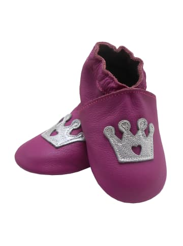 Bemesu Baby Krabbelschuhe aus Leder, weiche Lauflernschuhe mit rutschfester Sohle 