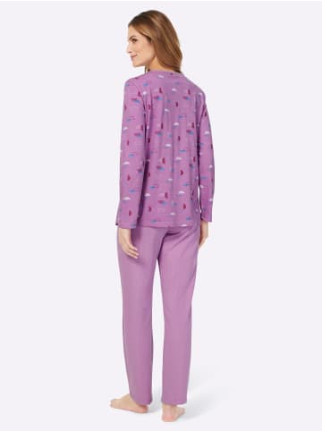 WITT WEIDEN Schlafanzug in orchidee-ecru-bedruckt