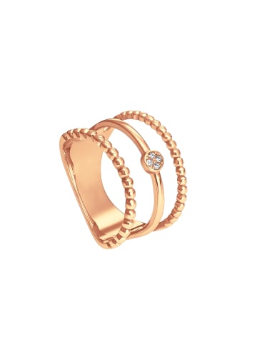 Steel_Art Fingerring Unda in rosegoldfarben
