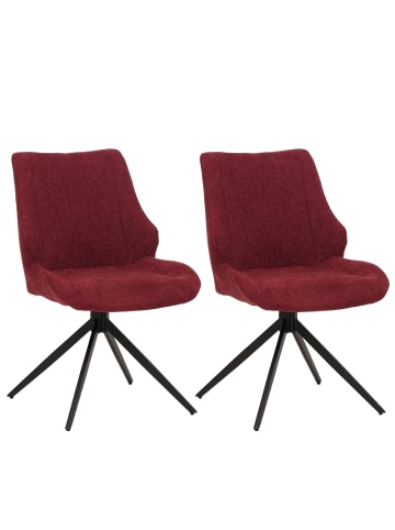 MCW 2er-Set Esszimmerstuhl O48, Bordeaux