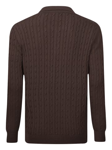 Felix Hardy Zopfmuster Strickpullover in braun