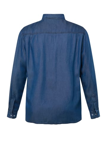 Men Plus Hemd in aschblau