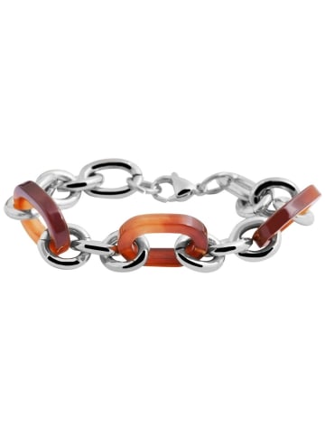 Adeliás Damen Halskette – Ankerkette aus Edelstahl 45 cm in silber