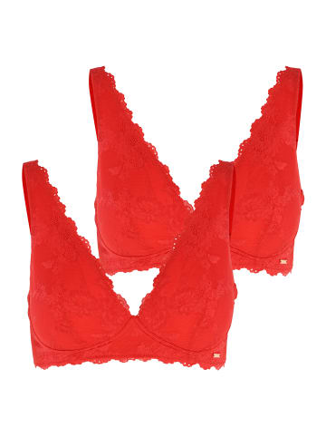 Royal Lounge Bralette Royal Dream mit Spitze in Rot