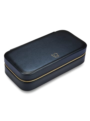 Glanzstücke München Schmuck-Reisetäschchen Kunstleder schwarz 235x115x58 mm in schwarz
