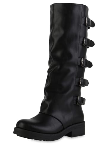 VAN HILL Bikerstiefel Olivia in Schwarz